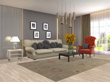 Handmade Floral Oushak Vegetable Dye Area Rug 6x9