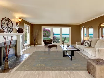 Handmade Blue Oushak Vegetable Dye Area Rug 9x12