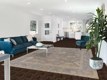 Handmade Floral Oushak Vegetable Dye Area Rug 8x10