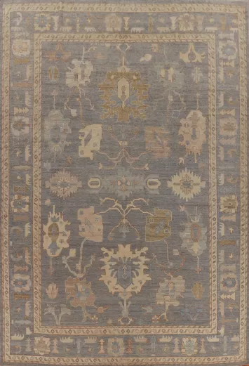 Vegetable Dye Wool Oushak Turkish Large Rug 10x14