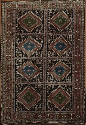 Antique Vegetable Dye Yalameh Persian Area Rug 8x11