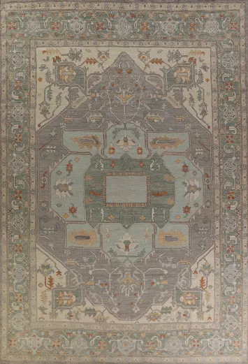 Vegetable Dye Oushak Turkish Large Rug 10x14