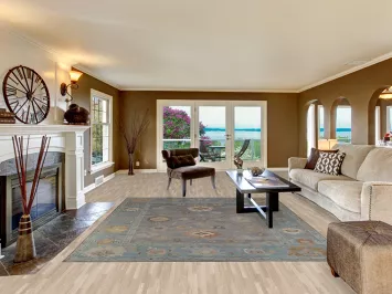 Vegetable Dye Floral Oushak Turkish Area Rug 8x10