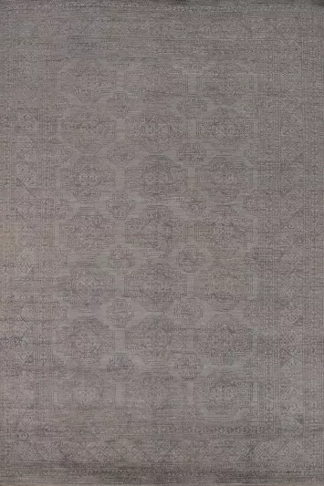 Vegetable Dye Geometric Oushak Turkish Area Rug 6x9