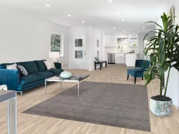 Vegetable Dye Geometric Oushak Turkish Area Rug 6x9