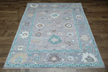Vegetable Dye Oushak Turkish Area Rug 9x12