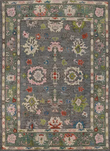 Vegetable Dye Oushak Turkish Area Rug 8x10