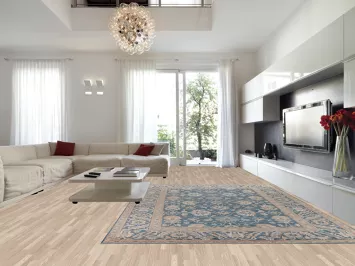 Vegetable Dye Blue Oushak Turkish Large Rug 10x14