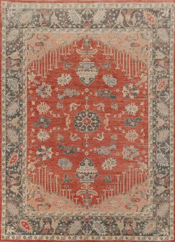 Vegetable Dye Oushak Turkish Area Rug 8x10