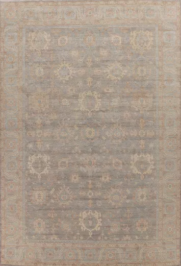 Vegetable Dye Oushak Turkish Large Rug 10x14
