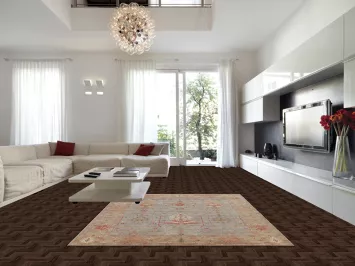 Vegetable Dye Gray Oushak Turkish Area Rug 8x10