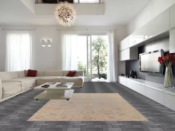 Vegetable Dye Light Purple Oushak Turkish Area Rug 9x12