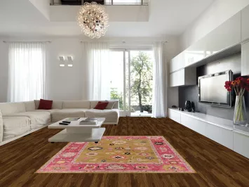 Vegetable Dye Gold Oushak Turkish Area Rug 8x10