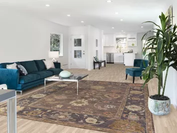 Vegetable Dye Floral Oushak Turkish Area Rug 8x10