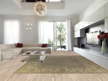 Vegetable Dye Gray Oushak Turkish Large Rug 12x15