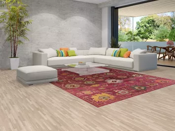 Vegetable Dye Floral Oushak Turkish Area Rug 9x12