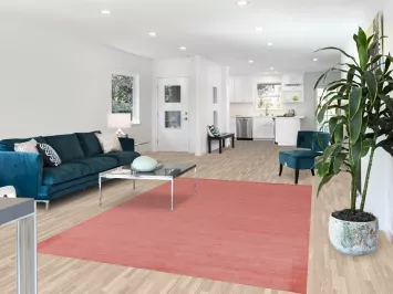 Modern Pink Solid Gabbeh Vegetable Dye Area Rug 6x9