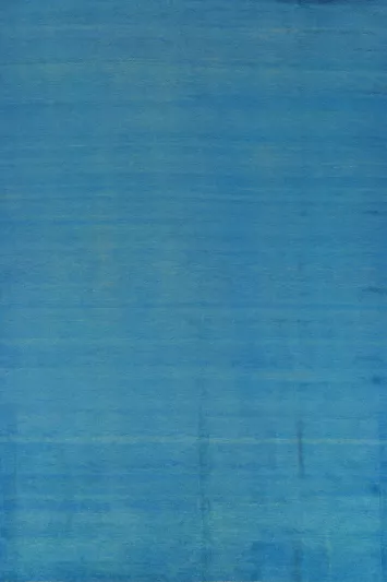 Sky Blue Solid Gabbeh Vegetable Dye Area Rug 7x10