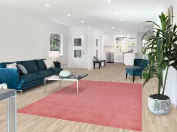 Modern Pink Solid Gabbeh Vegetable Dye Area Rug 6x9