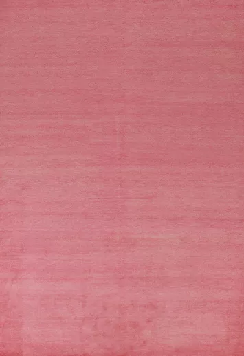 Modern Solid Pink Gabbeh Vegetable Dye Area Rug 6x9