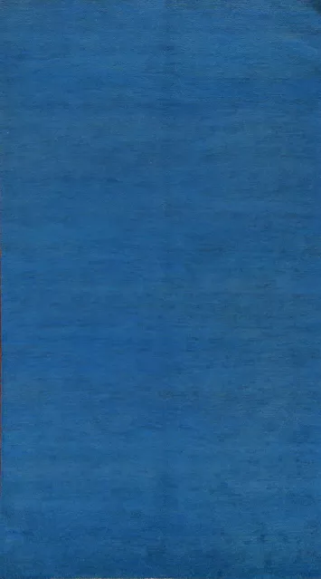 Vegetable Dye Blue Gabbeh Persian Area Rug 5x10