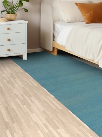 Sky Blue Handmade Gabbeh Vegetable Dye Runner Rug 3x9