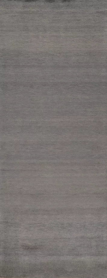 Vegetable Dye Gray Gabbeh Persian Runner Rug 3x10