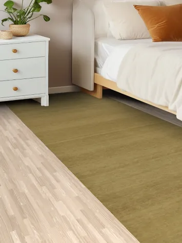 Modern Green Gabbeh Vegetable Dye Runner Rug 3x9