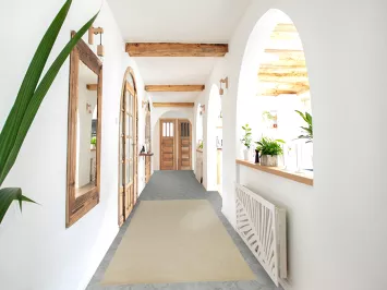 Pastel Muted Green Gabbeh Persian Runner Rug 3x10