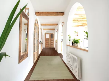 Vegetable Dye Green Gabbeh Persian Runner Rug 3x10