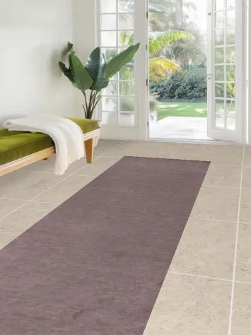 Modern Wool Purple Gabbeh Vegetable Dye Runner Rug 3x10