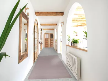 Lavender Purple Wool Gabbeh Vegetable Dye Runner Rug 3x10