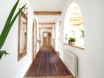 Antique Vegetable Dye Heriz Bakhshayesh Persian Runner Rug 3x16