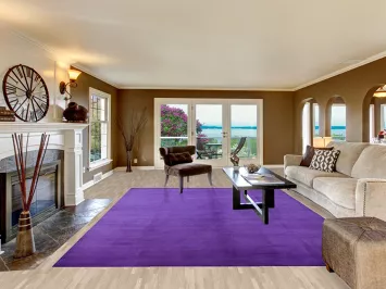 Vegetable Dye Purple Royal Gabbeh Persian Area Rug 9x12