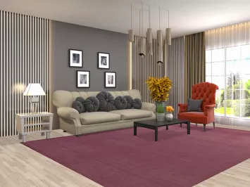 Vegetable Dye Purple Gabbeh Persian Area Rug 8x11