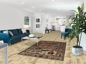 Vegetable Dye Pictorial Tabriz Persian Rug 5x7