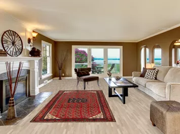 Geometric Wool Ardebil Persian Area Rug 5x10