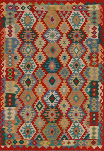 Flat Weave Wool Kilim Oriental Area Rug 6x8