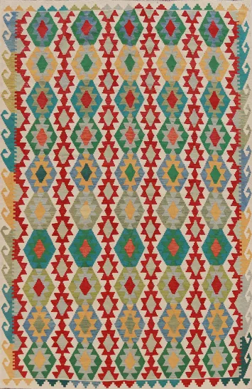 Hand Woven Kilim Oriental Area Rug 6x9