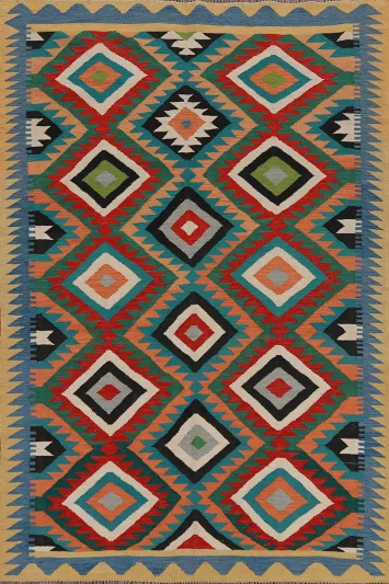 Geometric Kilim Oriental Area Rug 5x8