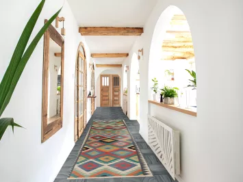 Flat Weave Wool Kilim Oriental Runner Rug 3x13