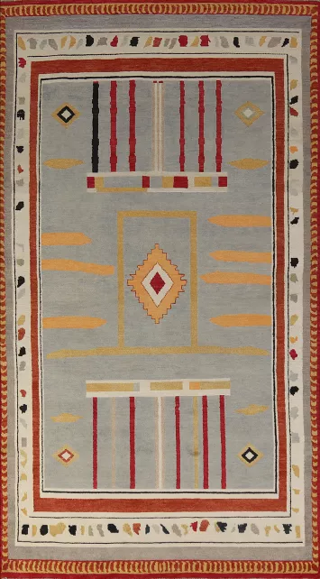 Vegetable Dye Design Gabbeh Oriental Area Rug 5x10