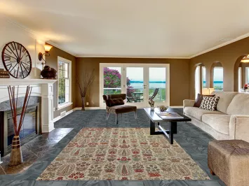 All-Over Floral Ziegler Oriental Area Rug 6x10