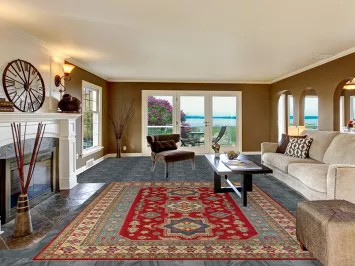 Handmade Red Wool Kazak Oriental Area Rug 8x10