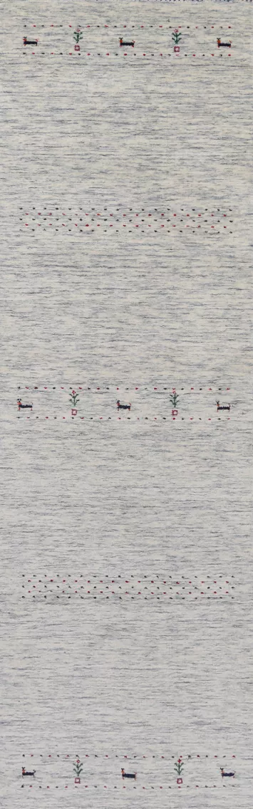 Little Animals Design Gabbeh Indian Runner Rug 2x10