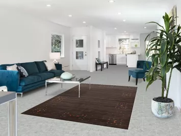 Tribal Wool Brown Gabbeh Oriental Area Rug 5x8