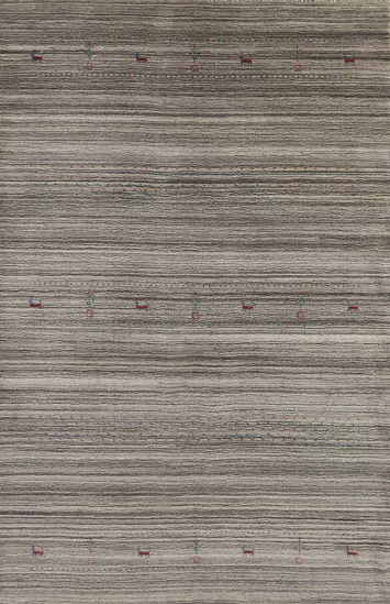 Tribal Wool Gabbeh Oriental Area Rug 5x8