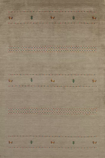 Tribal Wool Gabbeh Indian Rug 5x7