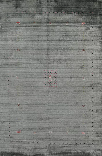 Green Animals Wool Gabbeh Oriental Rug 4x6