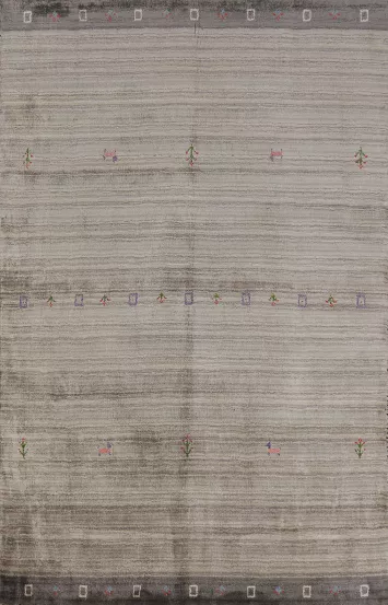 Handmade Wool Gabbeh Indian Rug 4x6